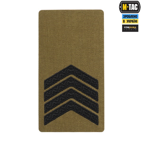 M-Tac погон на липучці Старший сержант (вишивка) Coyote - 51534312