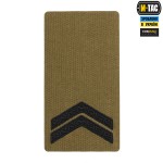M-Tac погон на липучці Молодший сержант (вишивка) Coyote