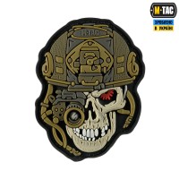 M-Tac нашивка Worn to the bone PVC Black/Coyote