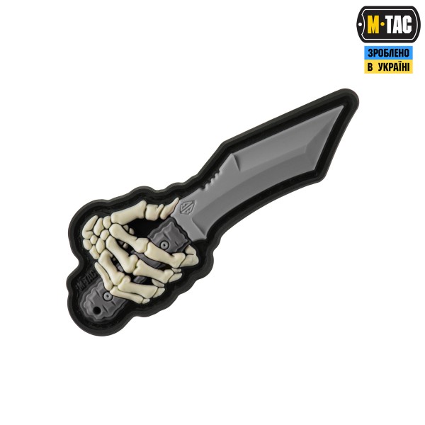 M-Tac нашивка Skeleton Knife PVC Grey - 51575011