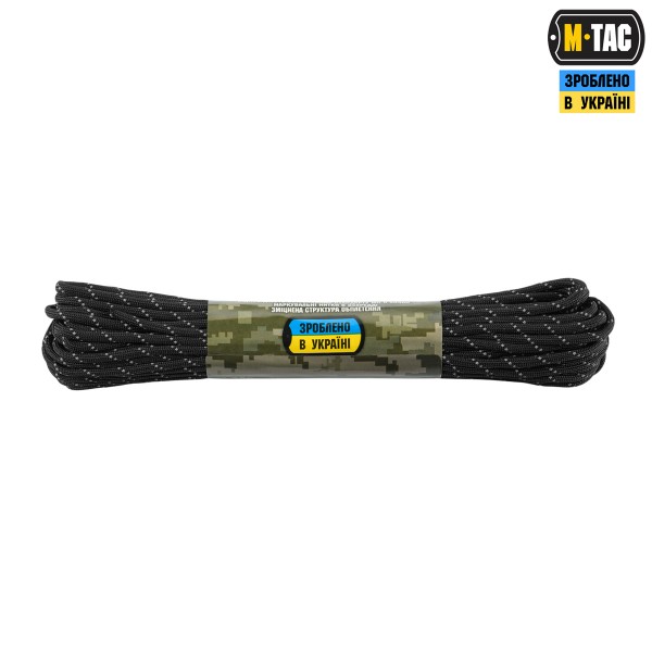 M-Tac паракорд 550 mil-spec Black Reflective 15м - 51578299 M-Tac паракорд 550 mil-spec Black Reflective 15м - 51578299