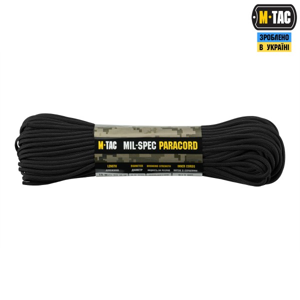 M-Tac паракорд 550 mil-spec Black 30м - 51579002