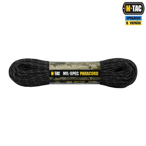 M-Tac паракорд 550 mil-spec Black Reflective 30м - 51579299