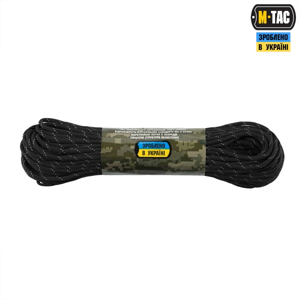 M-Tac паракорд 550 mil-spec Black Reflective 30м - 51579299 M-Tac паракорд 550 mil-spec Black Reflective 30м - 51579299