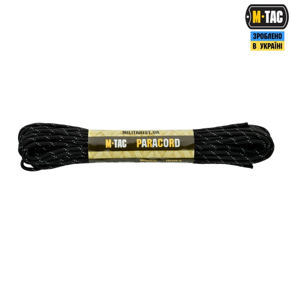 M-Tac паракорд Reflective Traser Black 15м - 51580299