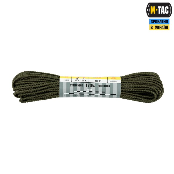 M-Tac паракорд Shock-Cord 3mm Dragon Skin OD Green 15м - 51581001 M-Tac паракорд Shock-Cord 3mm Dragon Skin OD Green 15м - 51581001