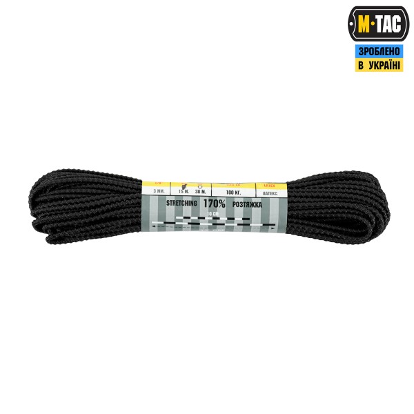 M-Tac паракорд Shock-Cord 3mm Dragon Skin Black 15м - 51581002 M-Tac паракорд Shock-Cord 3mm Dragon Skin Black 15м - 51581002