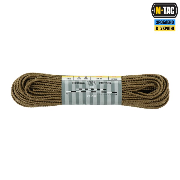 M-Tac паракорд Shock-Cord 3mm Dragon Skin Coyote 30м - 51582005
