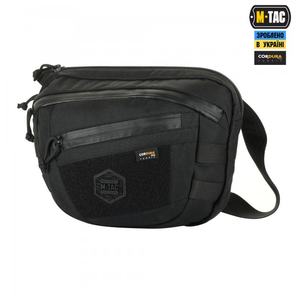 M-Tac сумка Sphaera Hardsling Bag Large з липучкою Elite Black - 51610002