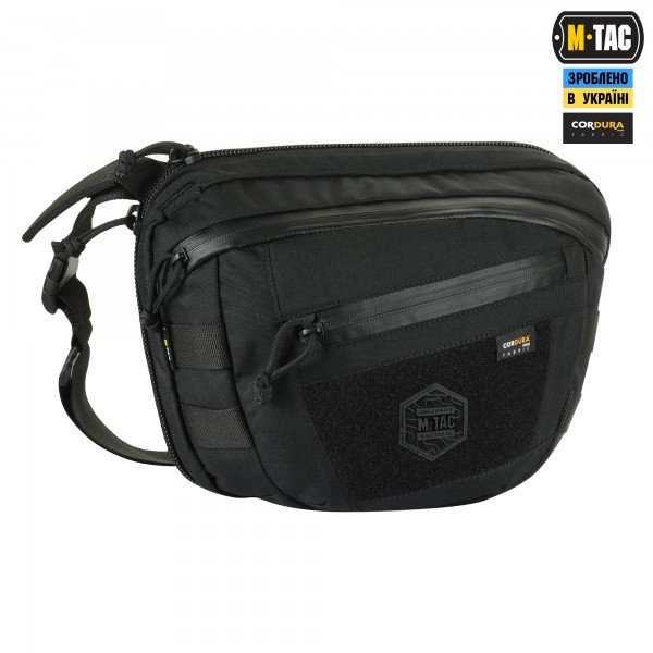 M-Tac сумка Sphaera Hardsling Bag Large с липучкой Elite Black - 51610002 M-Tac сумка Sphaera Hardsling Bag Large с липучкой Elite Black - 51610002