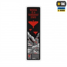 M-Tac наклейка russia is a terrorist state Black