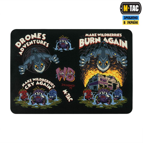 M-Tac наклейки Drones Adventures Sticker Pack Black - 51725000