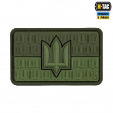 M-Tac нашивка прапор України з тризубом ЗСУ PVC Olive
