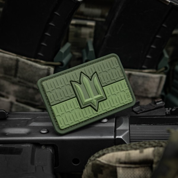 M-Tac нашивка прапор України з тризубом ЗСУ PVC Olive - 52338306 M-Tac нашивка прапор України з тризубом ЗСУ PVC Olive - 52338306