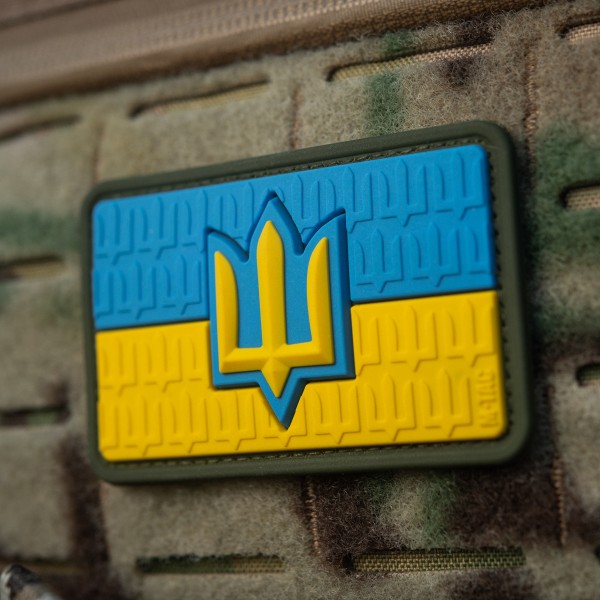 Нашивка прапор України з тризубом ЗСУ PVC full-color - 52338307 Нашивка прапор України з тризубом ЗСУ PVC full-color - 52338307
