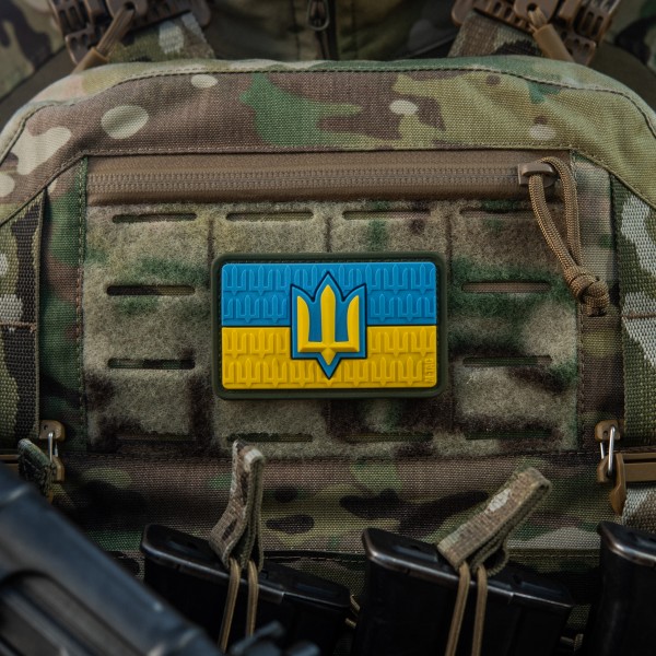 Нашивка прапор України з тризубом ЗСУ PVC full-color - 52338307 Нашивка прапор України з тризубом ЗСУ PVC full-color - 52338307