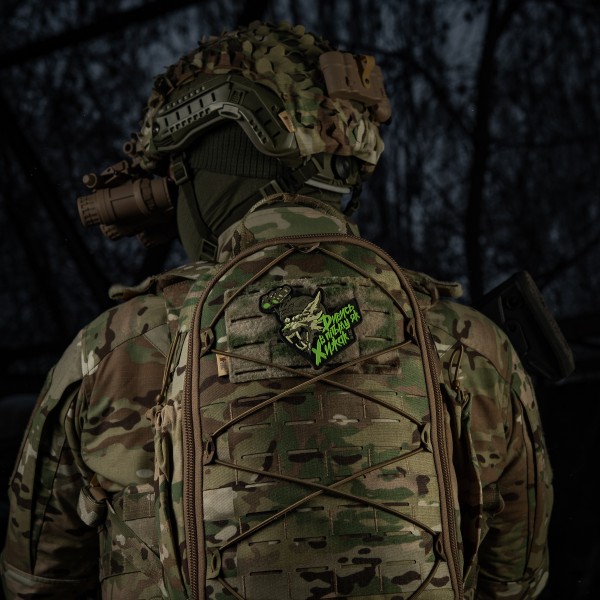 M-Tac Нашивка "Дивись в пітьму як Хижак" PVC Black/Olive - 52338314