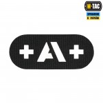 M-Tac нашивка группа крови +A+ сквозная Laser Cut Black