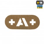 M-Tac нашивка группа крови +A+ сквозная Laser Cut Coyote