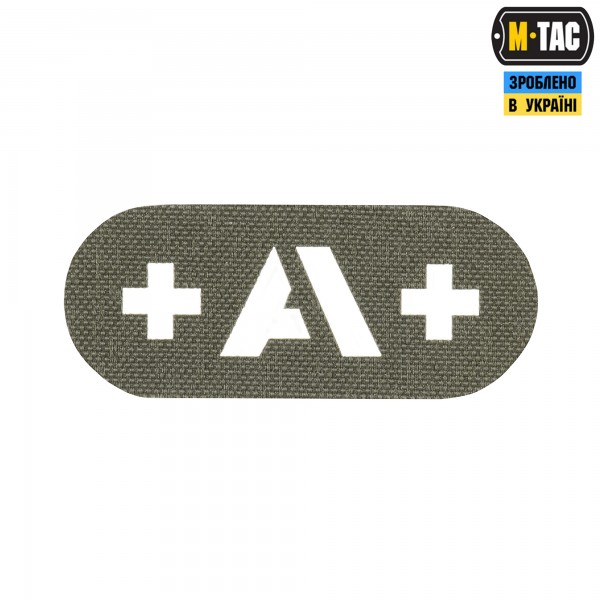 M-Tac нашивка группа крови +A+ сквозная Laser Cut Ranger Green - 58228023