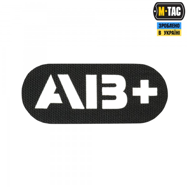 M-Tac нашивка группа крови AB+ сквозная Laser Cut Black - 58231002