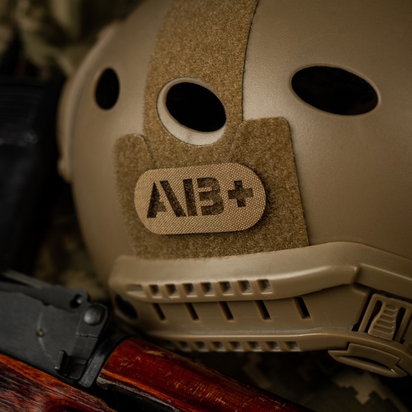 M-Tac нашивка группа крови AB+ сквозная Laser Cut Coyote - 58231005