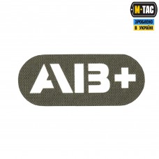 M-Tac нашивка группа крови AB+ сквозная Laser Cut Ranger Green