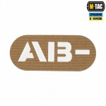 M-Tac нашивка группа крови AB- сквозная Laser Cut Coyote