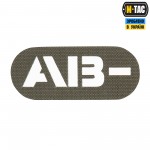 M-Tac нашивка группа крови AB- сквозная Laser Cut Ranger Green
