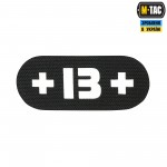 M-Tac нашивка группа крови +B+ сквозная Laser Cut Black