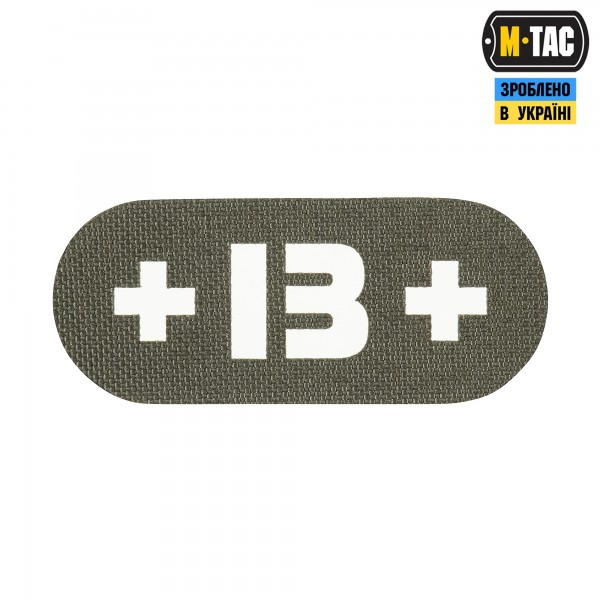 M-Tac нашивка группа крови +B+ сквозная Laser Cut Ranger Green - 58235023