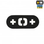 M-Tac нашивка группа крови +0+ сквозная Laser Cut Black