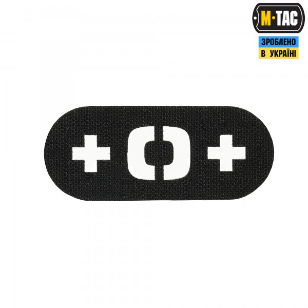 M-Tac нашивка группа крови +0+ сквозная Laser Cut Black - 58239202