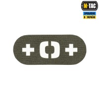 M-Tac нашивка група крові +0+ наскрізна Laser Cut Ranger Green