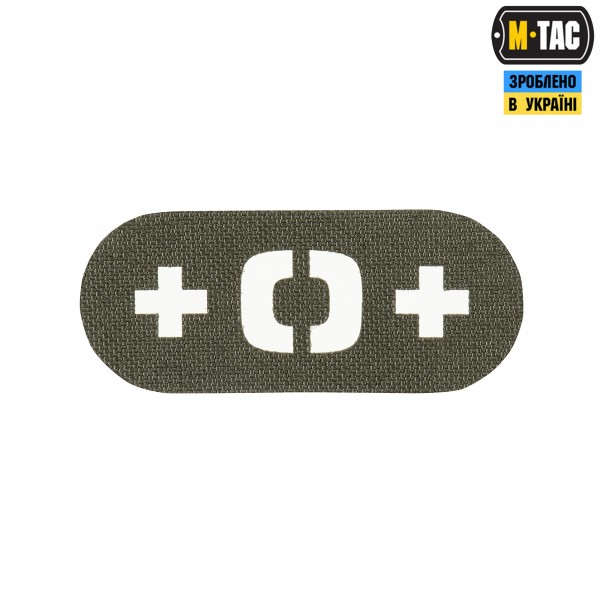 M-Tac нашивка группа крови +0+ сквозная Laser Cut Ranger Green - 58239223