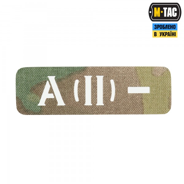 M-Tac нашивка группа крови A (II) - сквозная Laser Cut 25х80 Multicam - 58328108