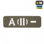 M-Tac нашивка группа крови A (II) - сквозная Laser Cut 25х80 Ranger Green