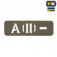 M-Tac нашивка группа крови A (II) - сквозная Laser Cut 25х80 Ranger Green