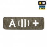 M-Tac нашивка группа крови A (II) + сквозная Laser Cut 25х80 Ranger Green