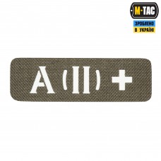 M-Tac нашивка группа крови A (II) + сквозная Laser Cut 25х80 Ranger Green