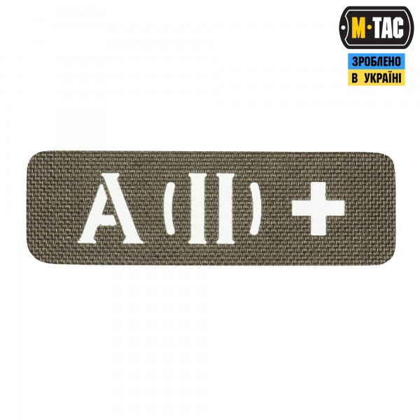 M-Tac нашивка группа крови A (II) + сквозная Laser Cut 25х80 Ranger Green - 58328223
