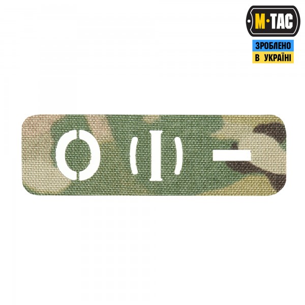 M-Tac нашивка група крові O (I) - наскрізна Laser Cut 25х80 Multicam - 58328308