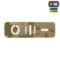 M-Tac нашивка група крові O (I) - наскрізна Laser Cut 25х80 MM14