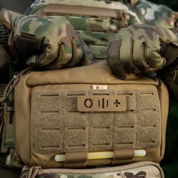 M-Tac нашивка группа крови O (I) + сквозная Laser Cut 25х80 Coyote - 58328405