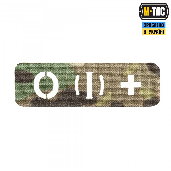 M-Tac нашивка группа крови O (I) + сквозная Laser Cut 25х80 Multicam - 58328408