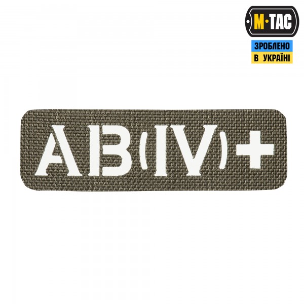 M-Tac нашивка група крові AB (IV) + наскрізна Laser Cut 25х80 Ranger Green - 58328523