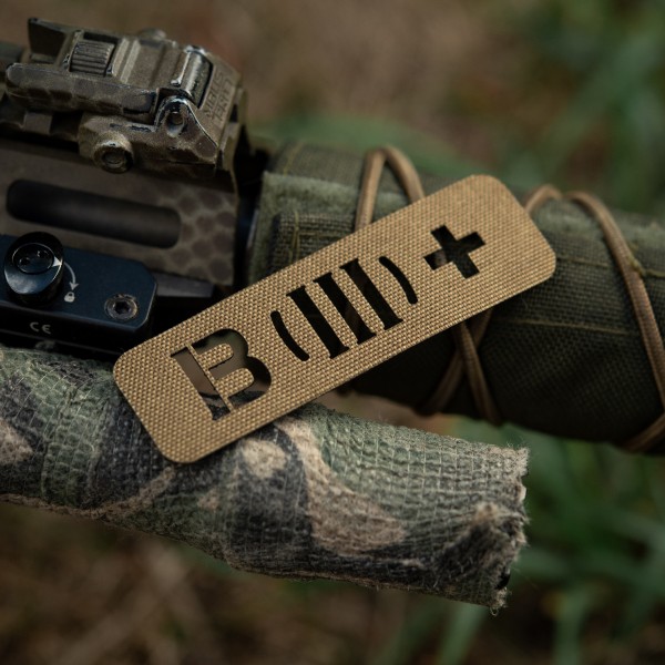 M-Tac нашивка группа крови B (III) + сквозная Laser Cut 25х80 Coyote - 58328805