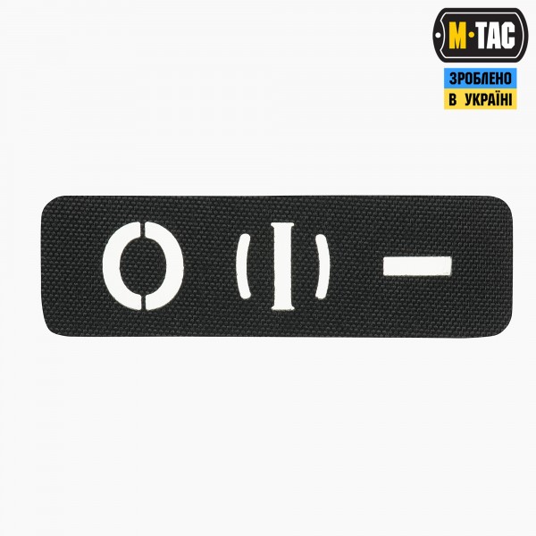 M-Tac нашивка группа крови O (I) - сквозная Laser Cut 25х80 Black - 58329302