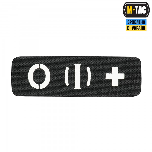 M-Tac нашивка группа крови O (I) + сквозная Laser Cut 25х80 Black - 58329402