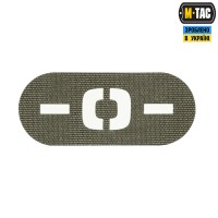 M-Tac нашивка группа крови -0- сквозная Laser Cut Ranger Green